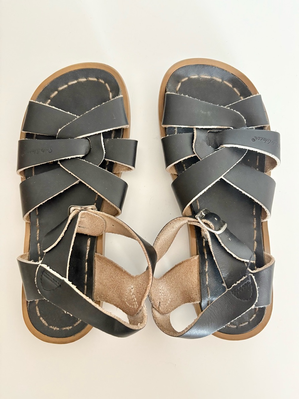 Saltwater Sandals Kids Black Strappy Sandals - Comfortable Summer Shoes